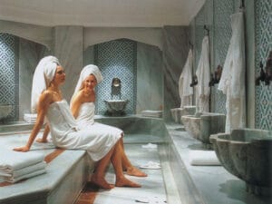 Professional foam massage and kese scrub inside authentic Side Hammam tour experience