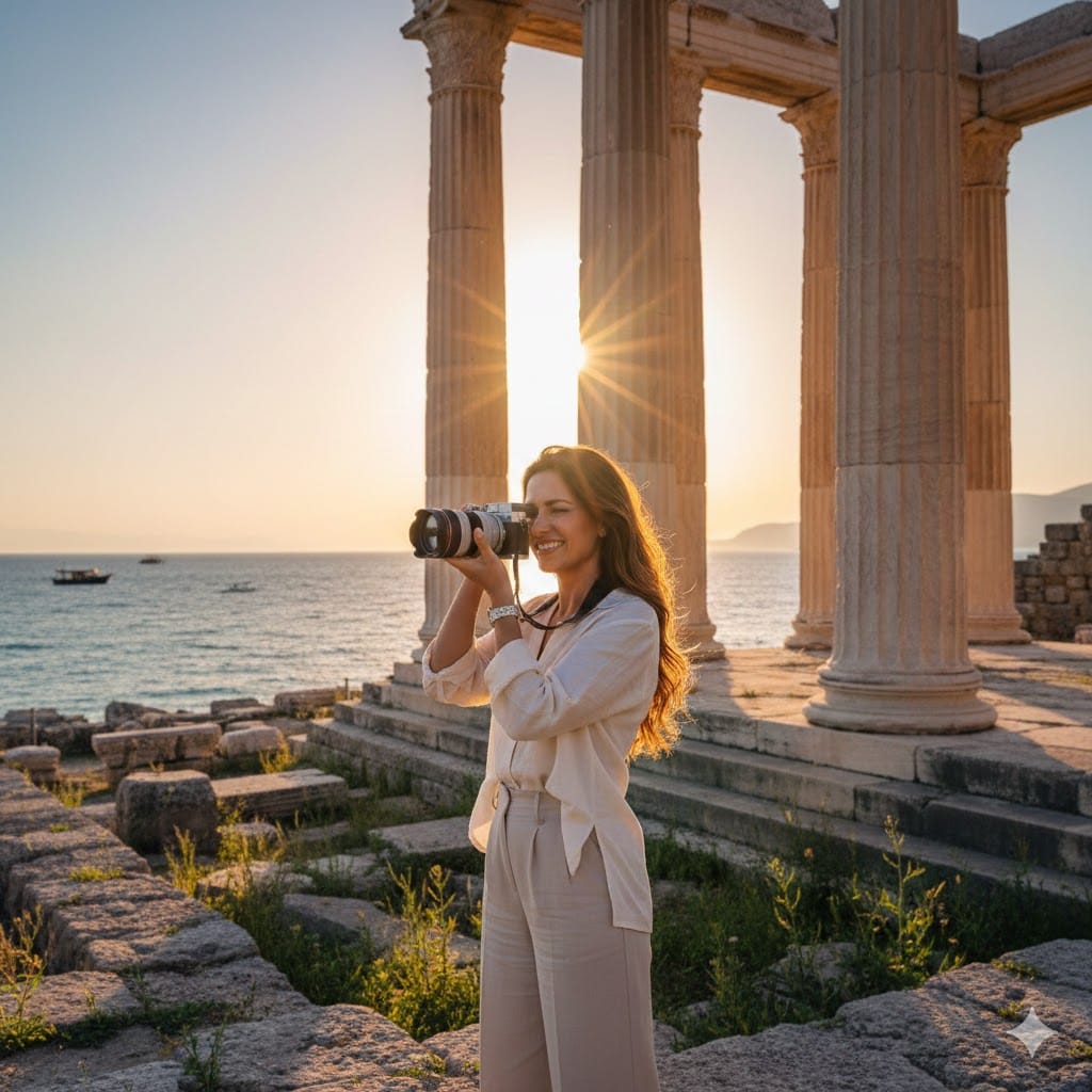 Sunset at Temple of Apollo romantic couples experience Side Turkey