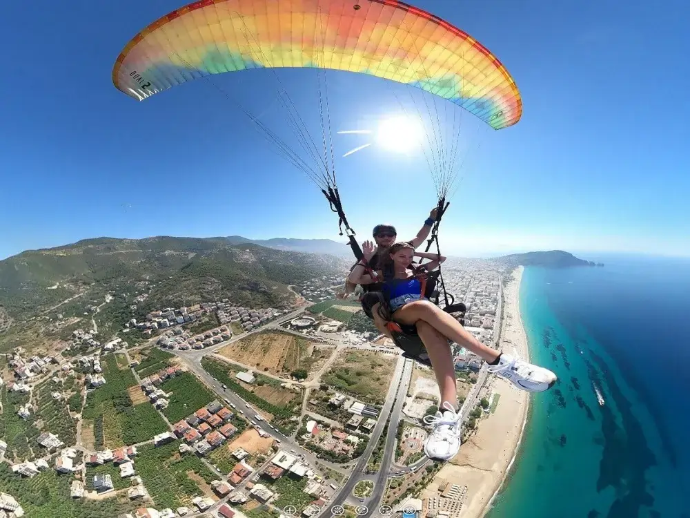 Home 2 Side Paragliding Tour – Safe Tandem Flight Over Cleopatra Beach
